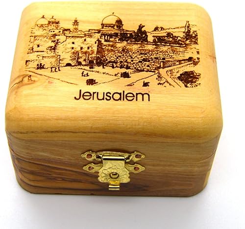 Caja De Madera De Olivo Genuina Tierra Santa Madera De Olivo Jerusalén La Ciudad Vieja