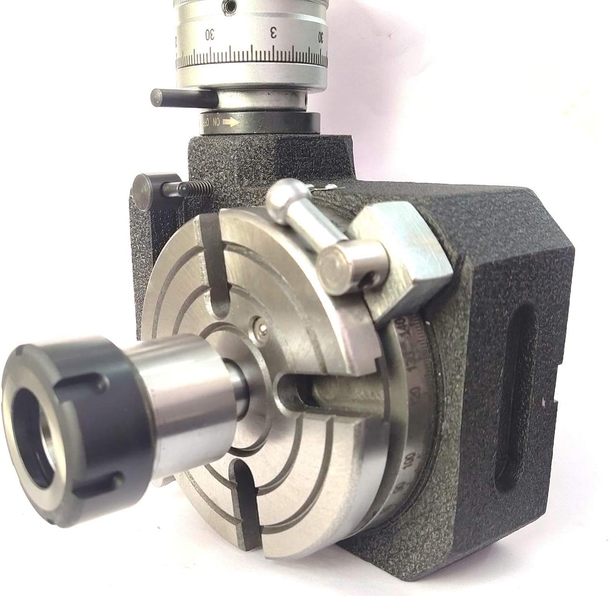 ER Collet Adapter Adaptor for HV4/ HV5/ HV6 -MT2 Center Bore Rotary Tables (ER25 Collet Adaptor with HV4 Rotary 4 Slots Table)