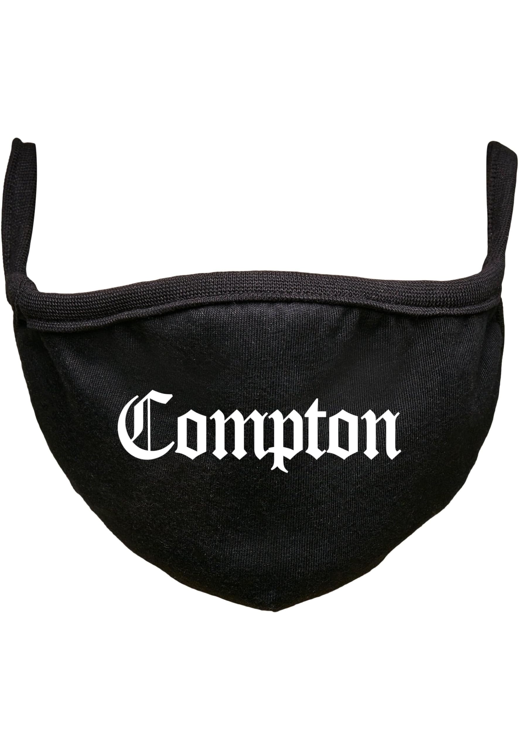 Mister Tee Urban Classics Compton Face Mask Face Mask for everyday use, Unisex Cotton Face Mask, Breathable Mouth & Nose Mask, Washable & Reusable, Patterned, Black, One Size, Quantity: 1