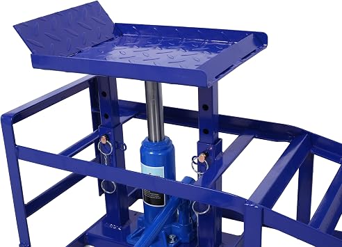Auto Car Truck Service Ramps Lifts, Garage Car Lift Hydraulic Ramps Black 5 Ton,Automotive Hydraulic Lift Repair Frame Lift(2 Pack) Blue