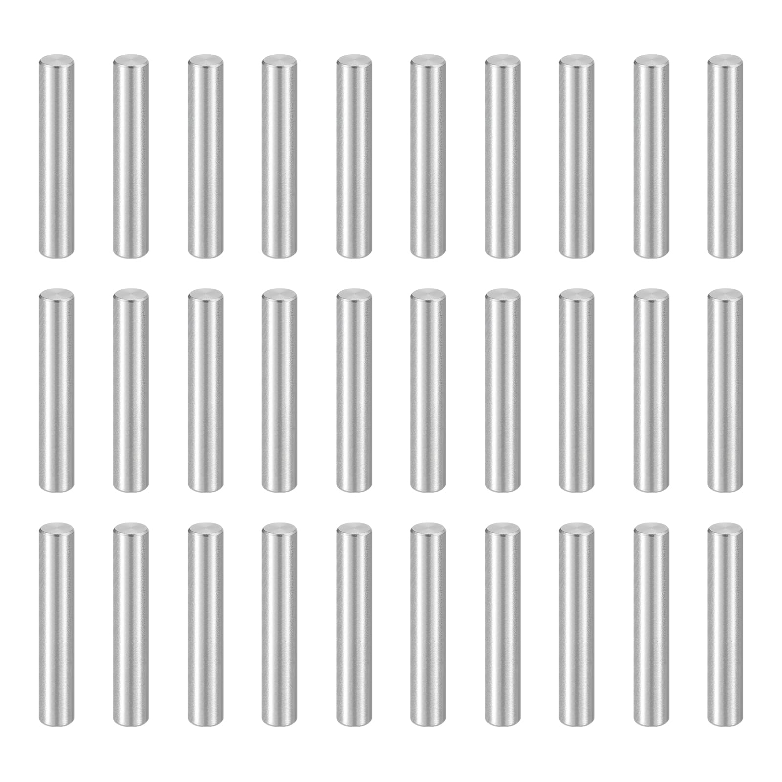 sourcing map 55pcs Dowel Pins, M6 x 35mm 304 Stainless Steel Cylindrical Shelf Support Peg Pin Rod Fasten Elements for Metal Devices Wood Furniture DIY Installation, Silver — image 1