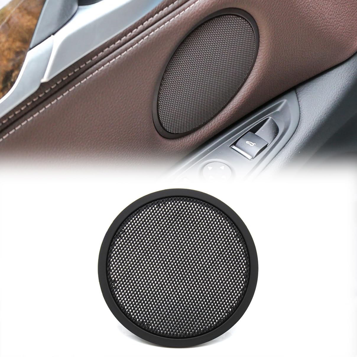 Front/Rear Door Woofer Loudspeaker Cover For BMW X5 X6 F15 F16 2015 2016 2017 2018 (Black)