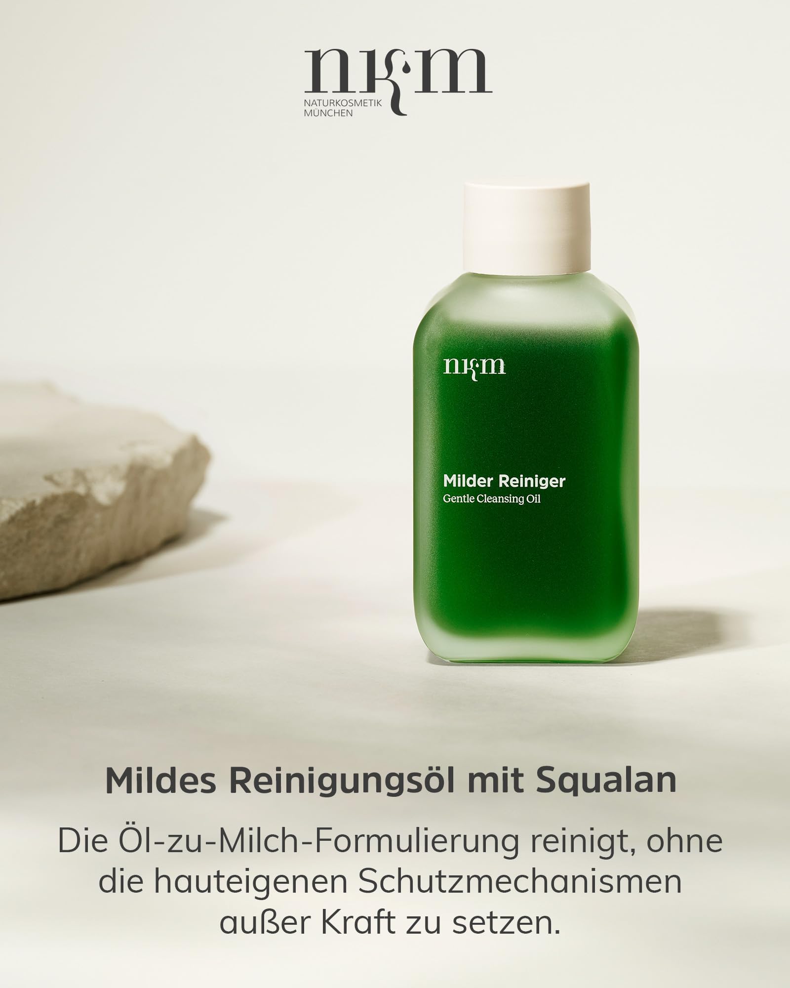 nkm Naturkosmetik München Milder Reiniger - 100 ml - Gesichtsreiniger mit Öl - Reinigt Sanft - Vegan - Für Unreine Haut - Dermatologisch Getestet