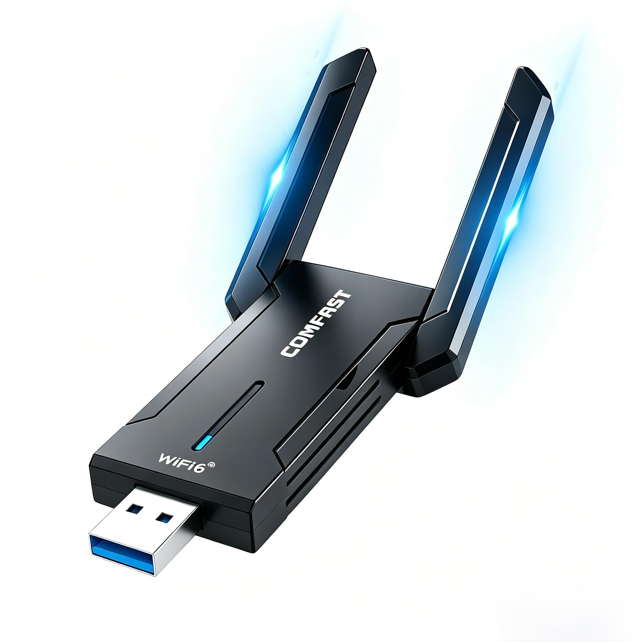 COMFAST WiFi Stick 6E WiFi Stick für PC AX5400 Mbps Tri-Band-Stick WiFi USB | 6 GHZ / 5 GHz / 2,4 GHz WLAN-Adapter, leistungsstark, kompatibel mit Windows 11/10, WPA3, MU-MIMO, USB 3.0