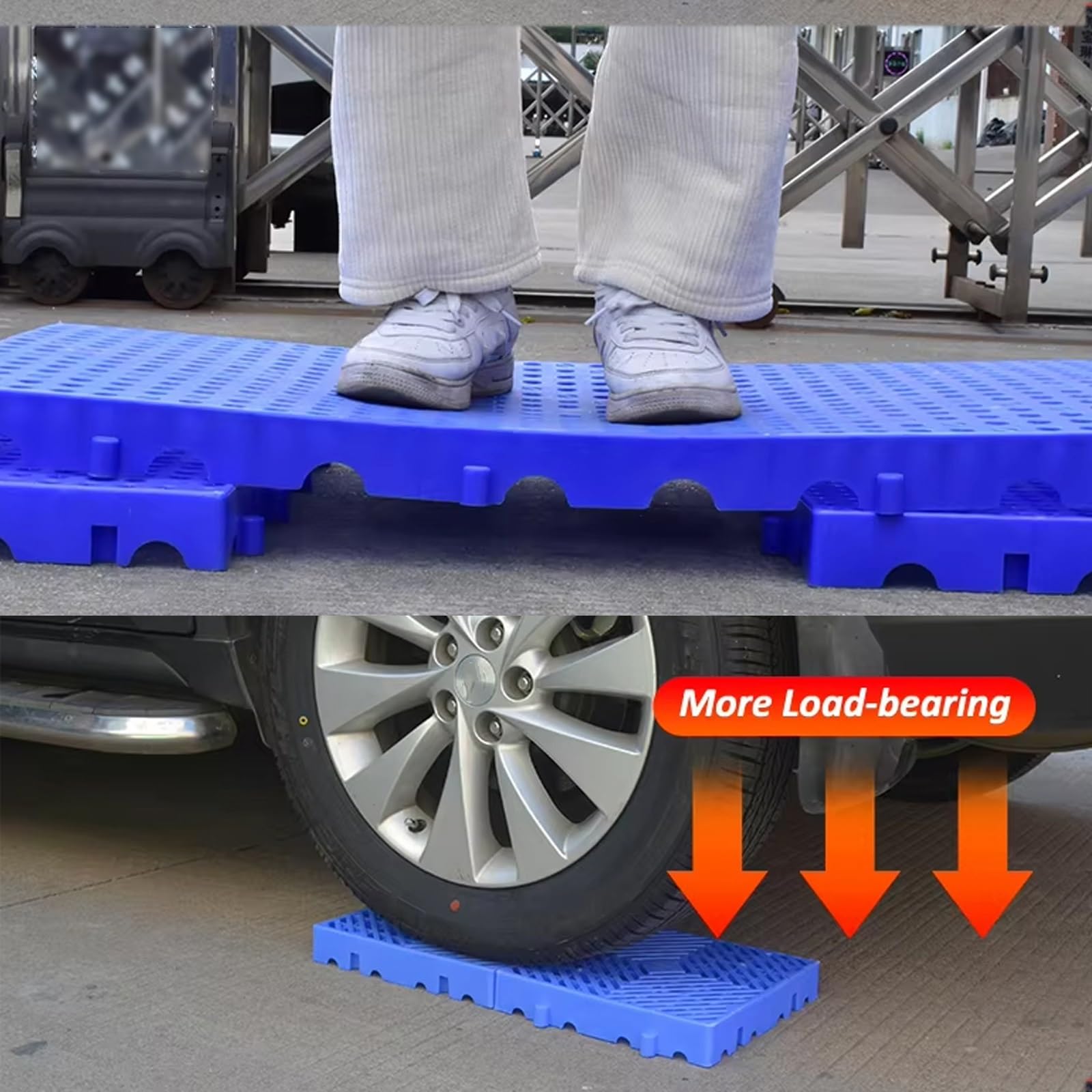 Pallet in Plastica per Stoccaggio in Cantina, Bancali con Griglia di Ventilazione Impermeabile in HDPE, Pallet Leggeri e Impilabili, per Garage, Supermercati, Seminterrati(50x50x3cm/20x20x1.2in)