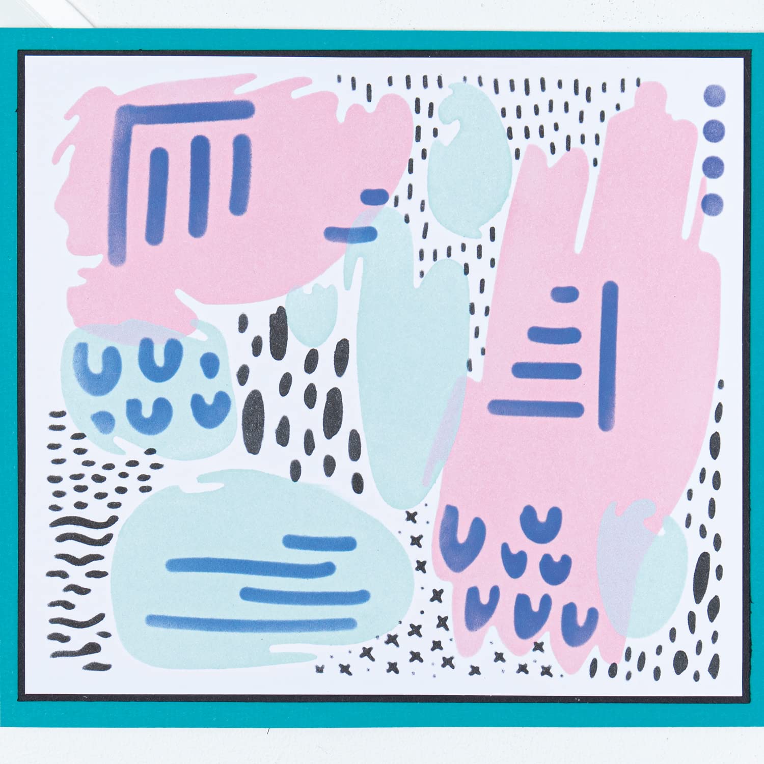 Sizzix Layered Stencils 4PK Abstract Marks by Lisa Jones, One Size