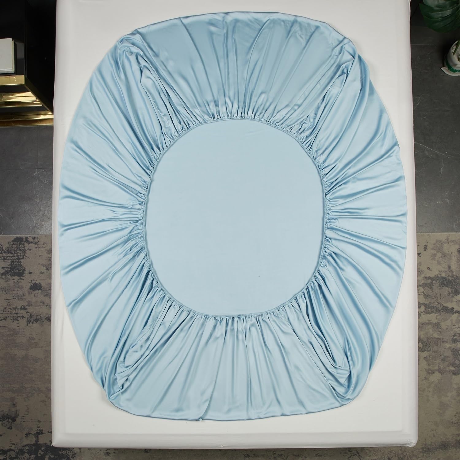 Sábana Ajustable De Seda Bambú, 140x200 Cm, Bolsillo Profundo hasta 30, Ropa Cama Suave Y Refrescante, Solo Sábanas Ajustables(G,100x200x30)