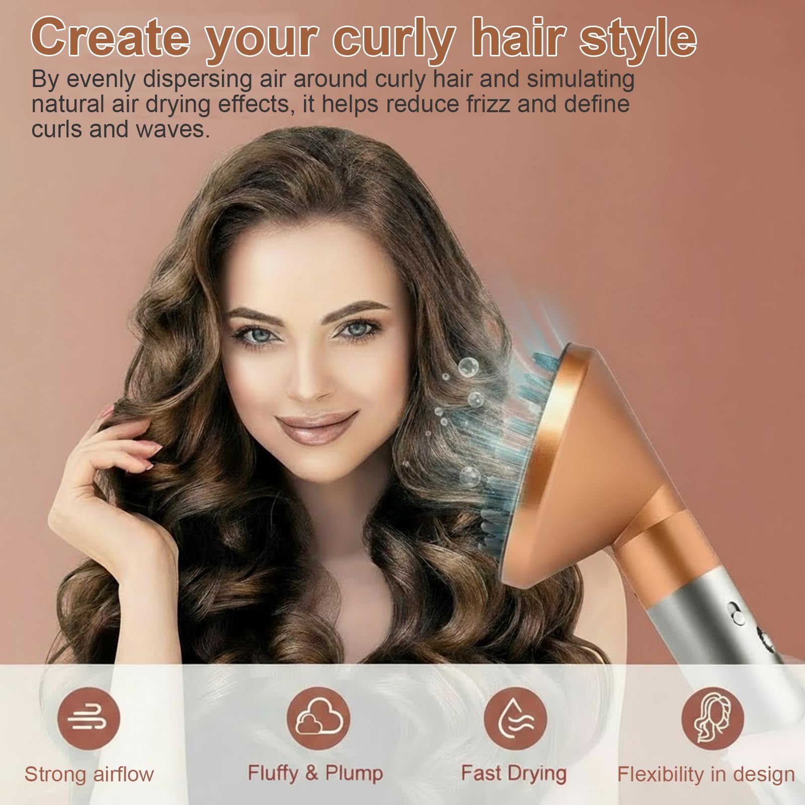 Diffusordüse für Dyson für Airwrap, Haartrockner Diffusor Aufsatz, Haarstyling Zubehör Kompatibel für Dyson für Airwrap Styler HS01 HS05