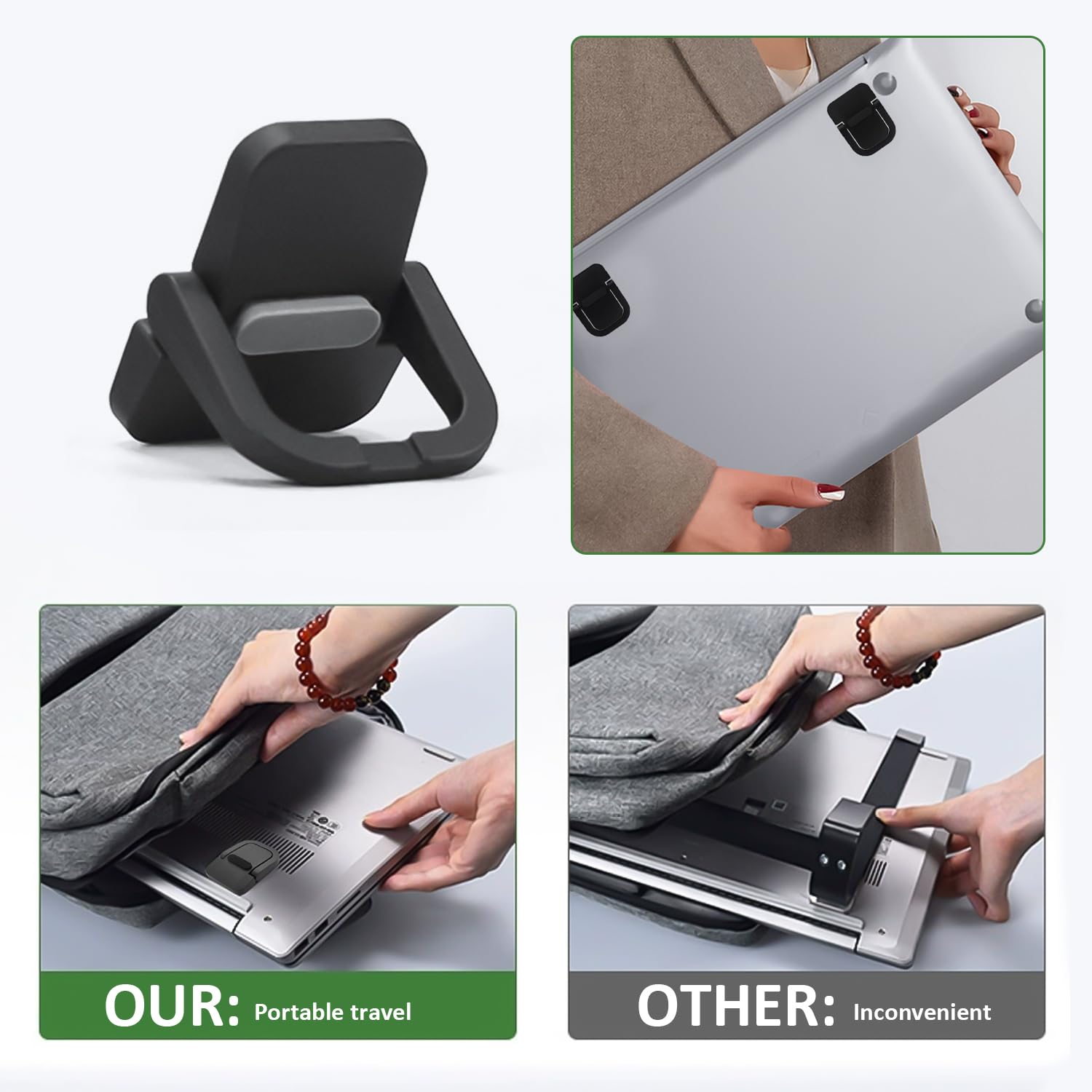 2 supporti per computer portatile, mini supporto, supporto refrigerante pieghevole, supporto per computer desktop, supporto telefonico, sollevatore tastiera