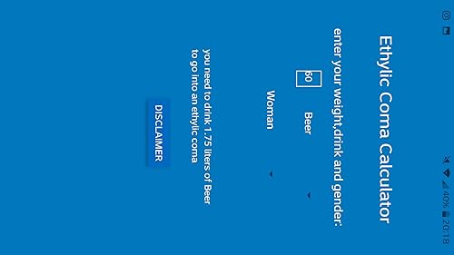 Ethylic coma calculator