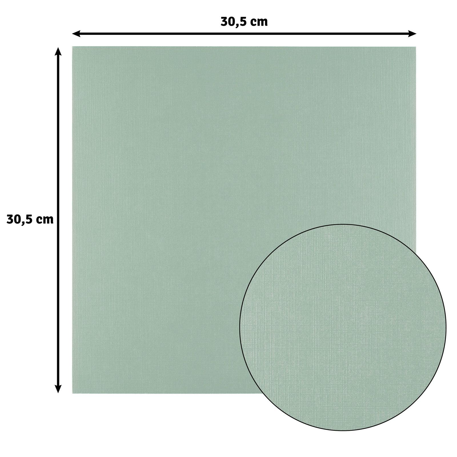 Florence Tonkarton 30,5 x 30,5 cm - 100 St. mit Leinen Struktur Iguana (Grün) 250 g - Scrapbooking Bedarf und Bastelpapier für Kartenbasteln, Scrapbooking und Journaling - Reißfest Buntpapier