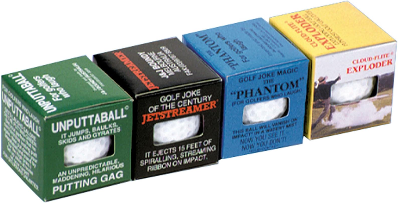 Loftus International Loftus The Awesome Foursome Prank Gift, The Worlds Best Trick Golf Balls, 4 Pack