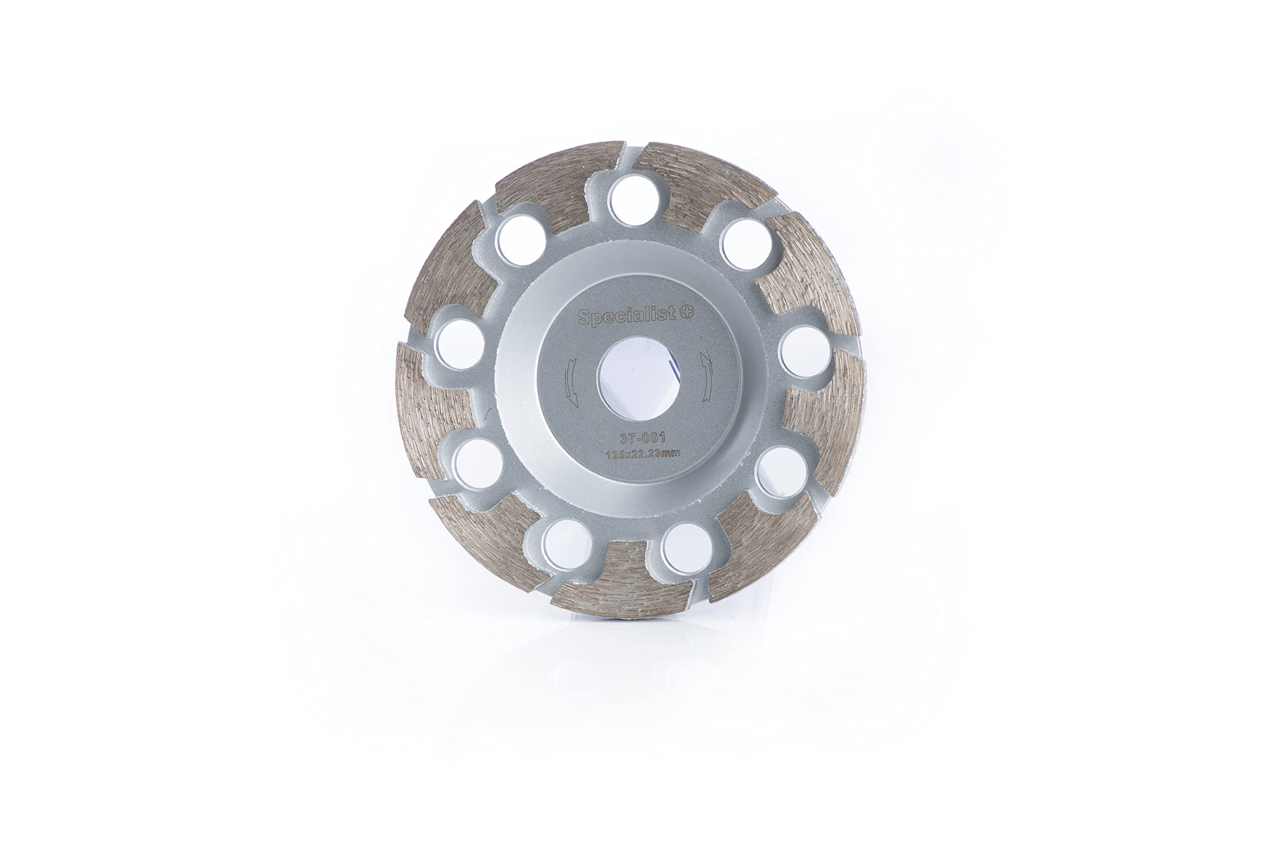 Diamant Schleifscheibe 125 x 22.23 mm für Winkelschleifer von Specialist+ I Diamant Schleiftopf für Stein, Beton, Fliesenkleber, Granit, Mauerwerk