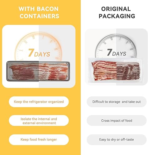 Miniatura 6 de 4 recipientes de delicatessen con tapas, recipiente de tocino para refrigerador, organizador de refrigerador, contenedor de queso para refrigerador,