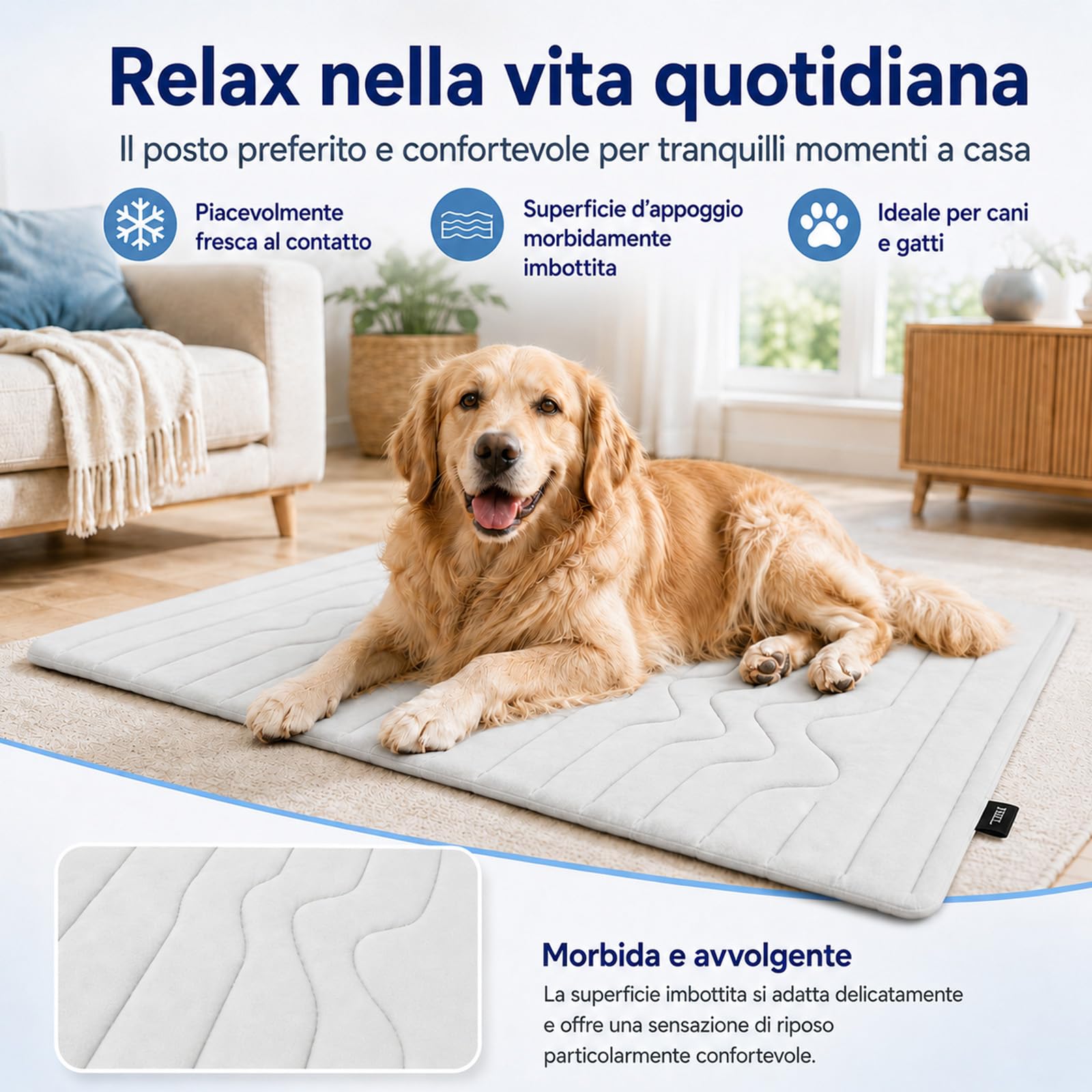 Tappetino Refrigerante per Cani Kobolaf, Lavabile e Pieghevole (XL)