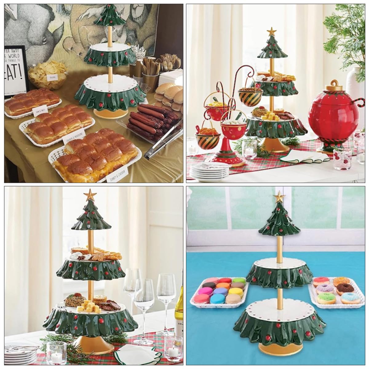 Kichvoe Weihnachtsteller und Snackplatte 1 Stück aus Langlebigem Material für Festliche Buffets und Desserttische Sorgt für Geordnete Präsentation von Snacks und Süßwaren