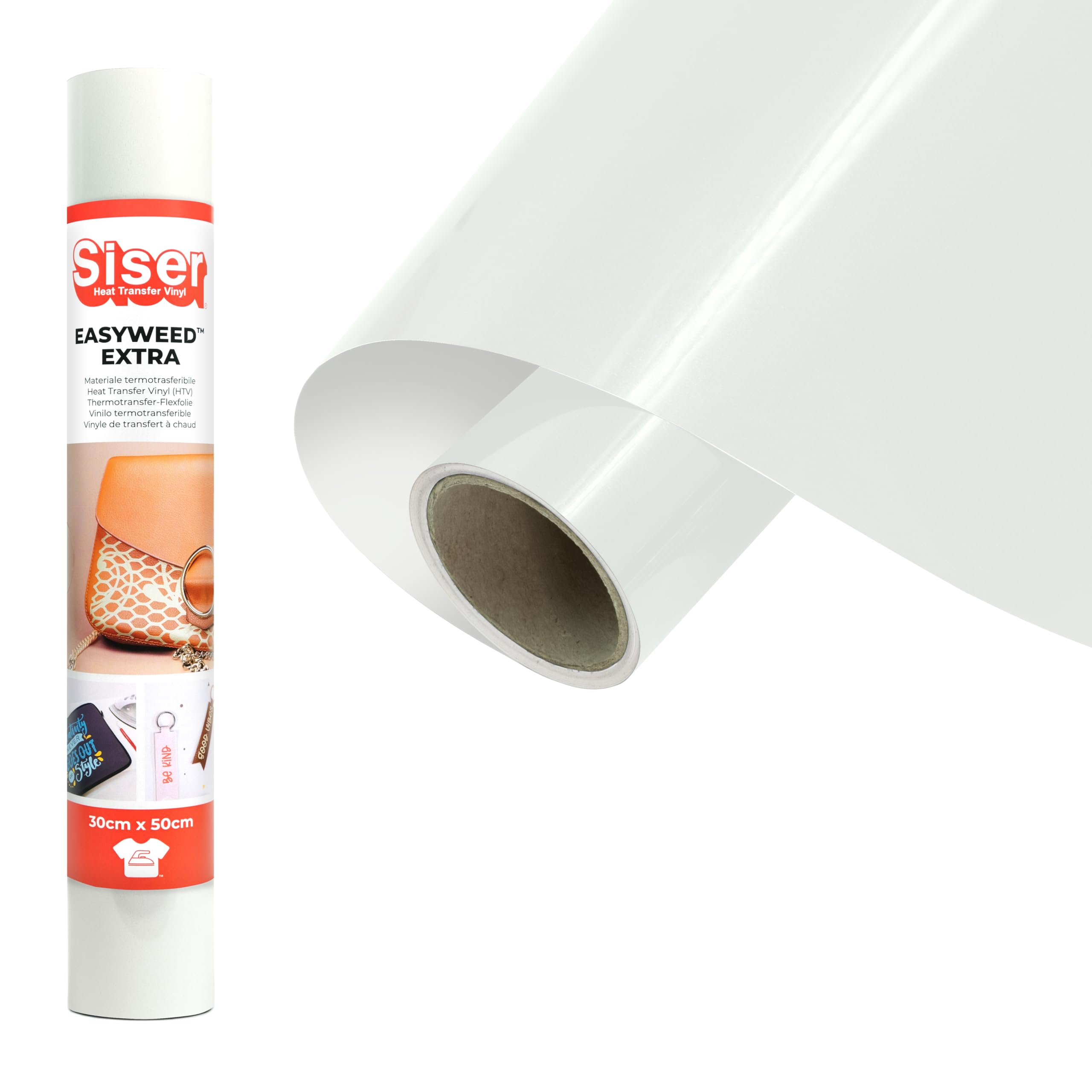 Siser Heat Transfer Vinyl, White, 50 x 30 cm
