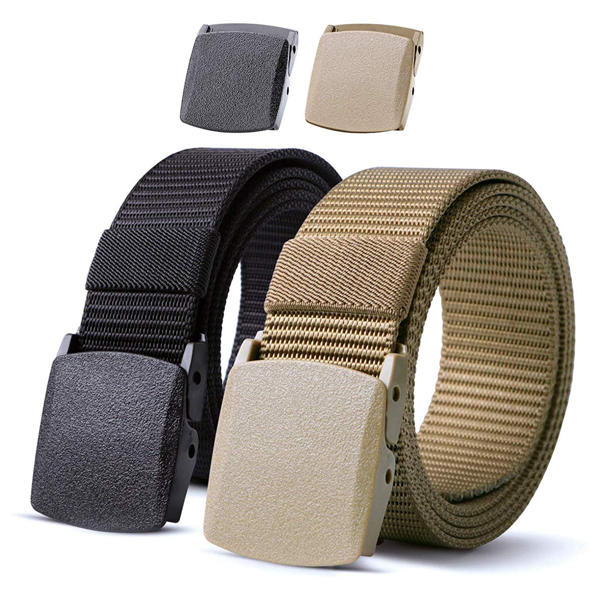 edifier Unisex Nylon & Canvas Waist Belt (BLT063_01_Black & Beige)-picture-36