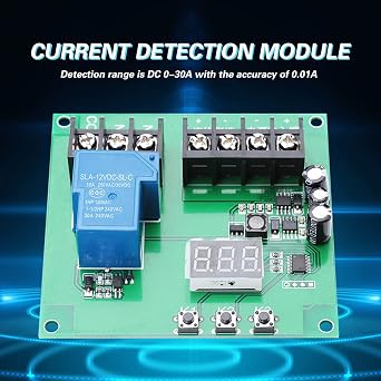 DC Current Detection Relay Module 0-30A with Overcurrent Protection