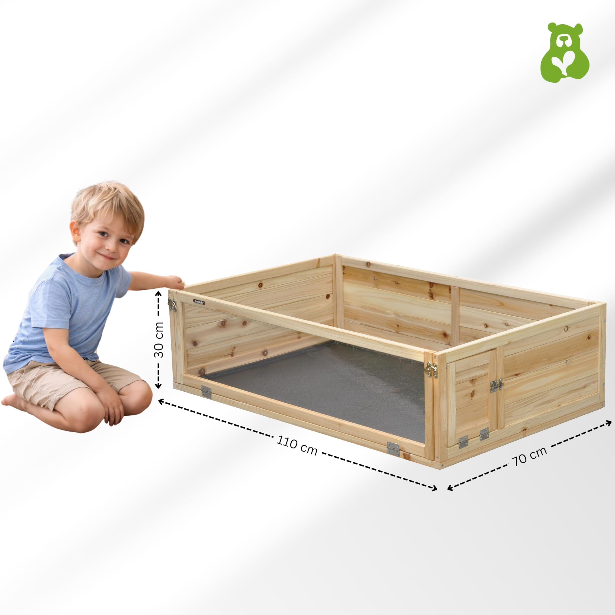 Indoor Freilaufgehege Freigehege Auslauf für Kleintiere, Meerschweinchen, Hamster - Natur - 110x70x30 cm