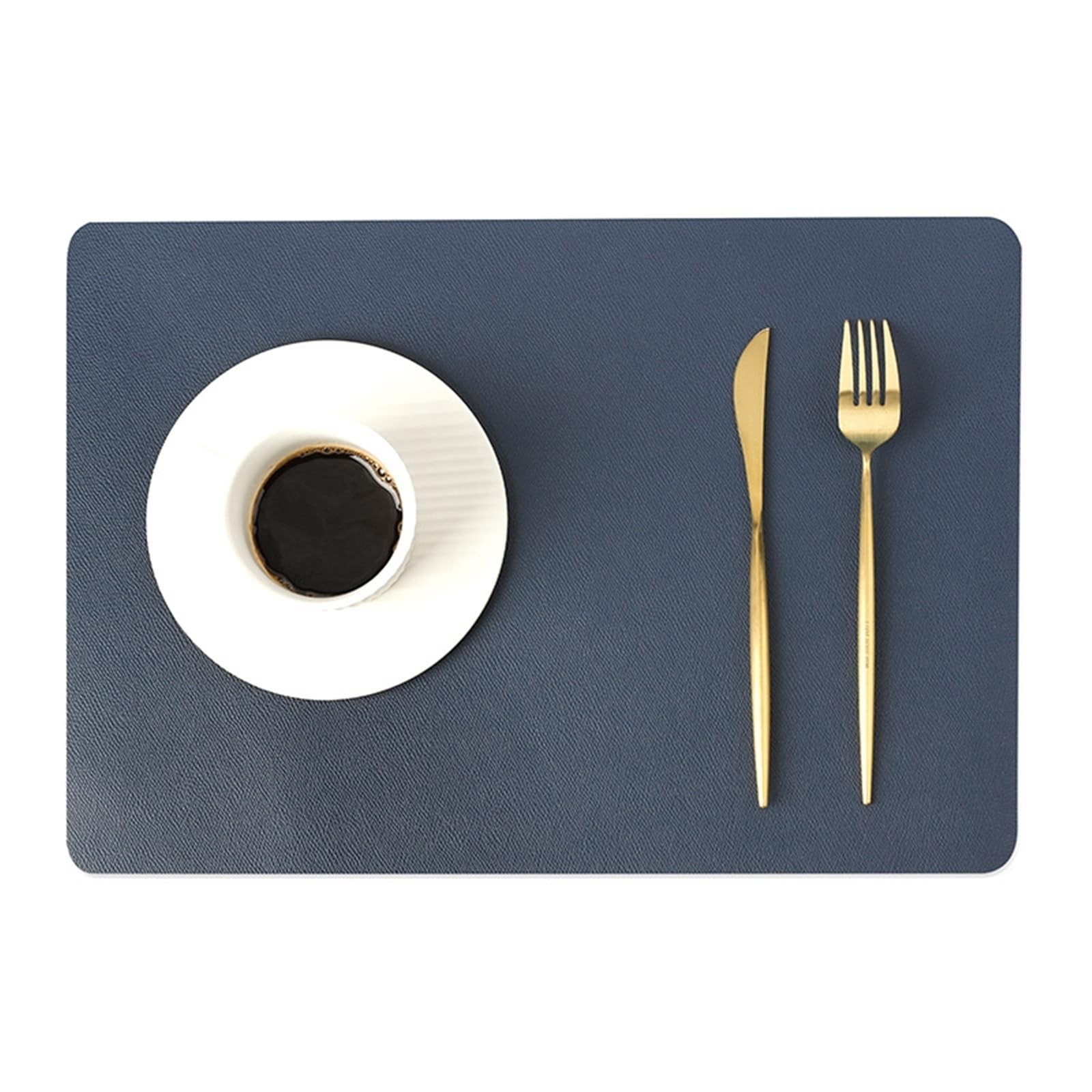 Set de table en cuir bleu marine pour des dîners élégants en salle à manger