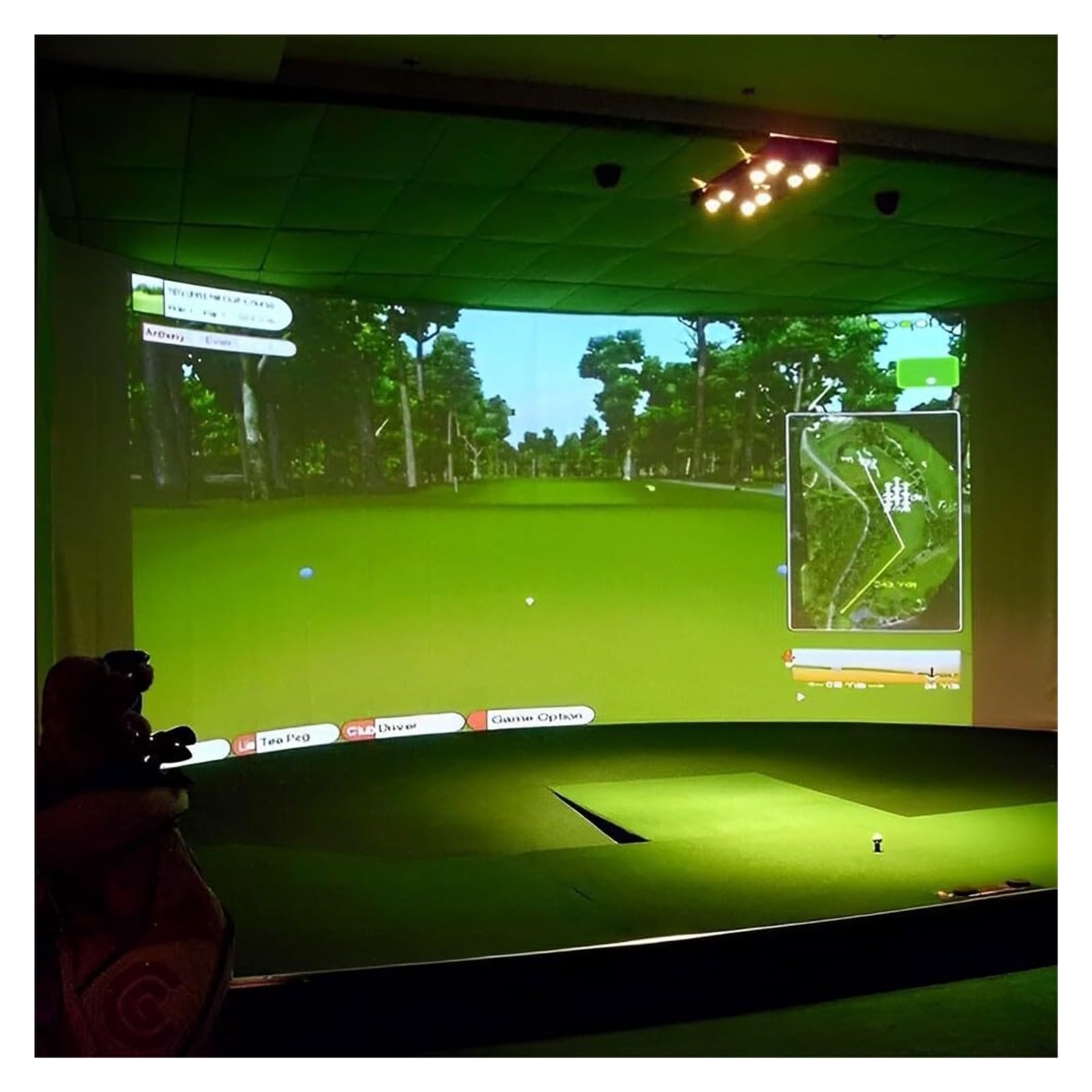 Écran de projection pour simulateur de golf impact screen toile blanche - 8