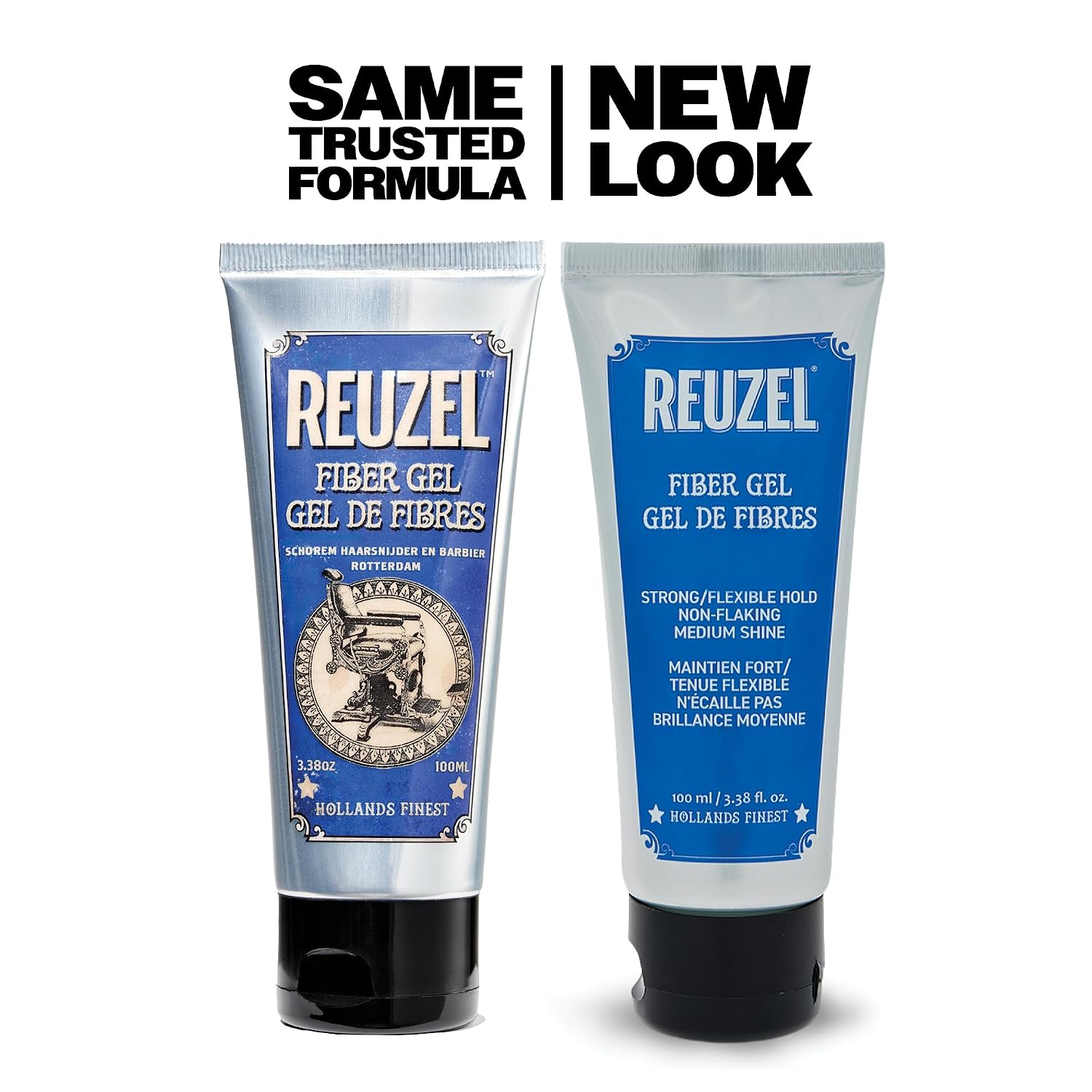 Reuzel Fiber Gel For Men - Alcohol Free Formula - Subtle, Sugary Rum Fragrance - Non Sticky And Flake Free - Adds Fullness And Structure To The Hair - Firm Holding Power - Easy To Wash Away