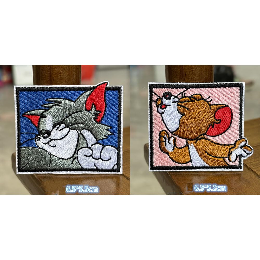 Amazon.co.jp: トムとジェリー ワッペン 8枚セット 刺繍ワッペン