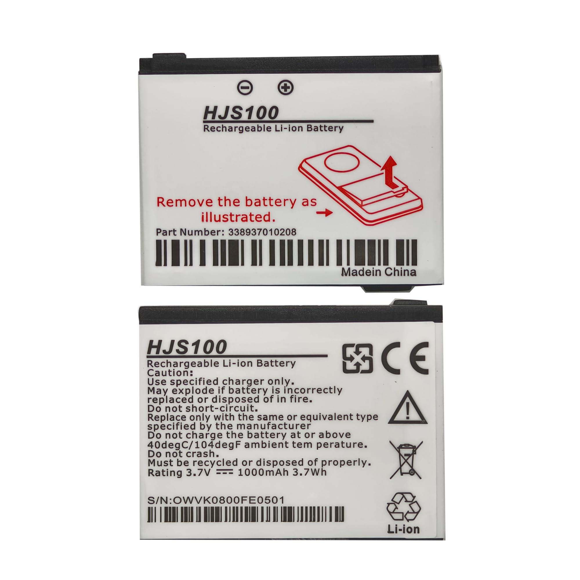HJS100 - Batería de repuesto para Becker HJS 100, HJS-100, Map Pilot, batería recargable de 0 ciclos, compatible con Replaces Becker 338937010208 Mercedes Benz Map Pilot, VW Map Pilot