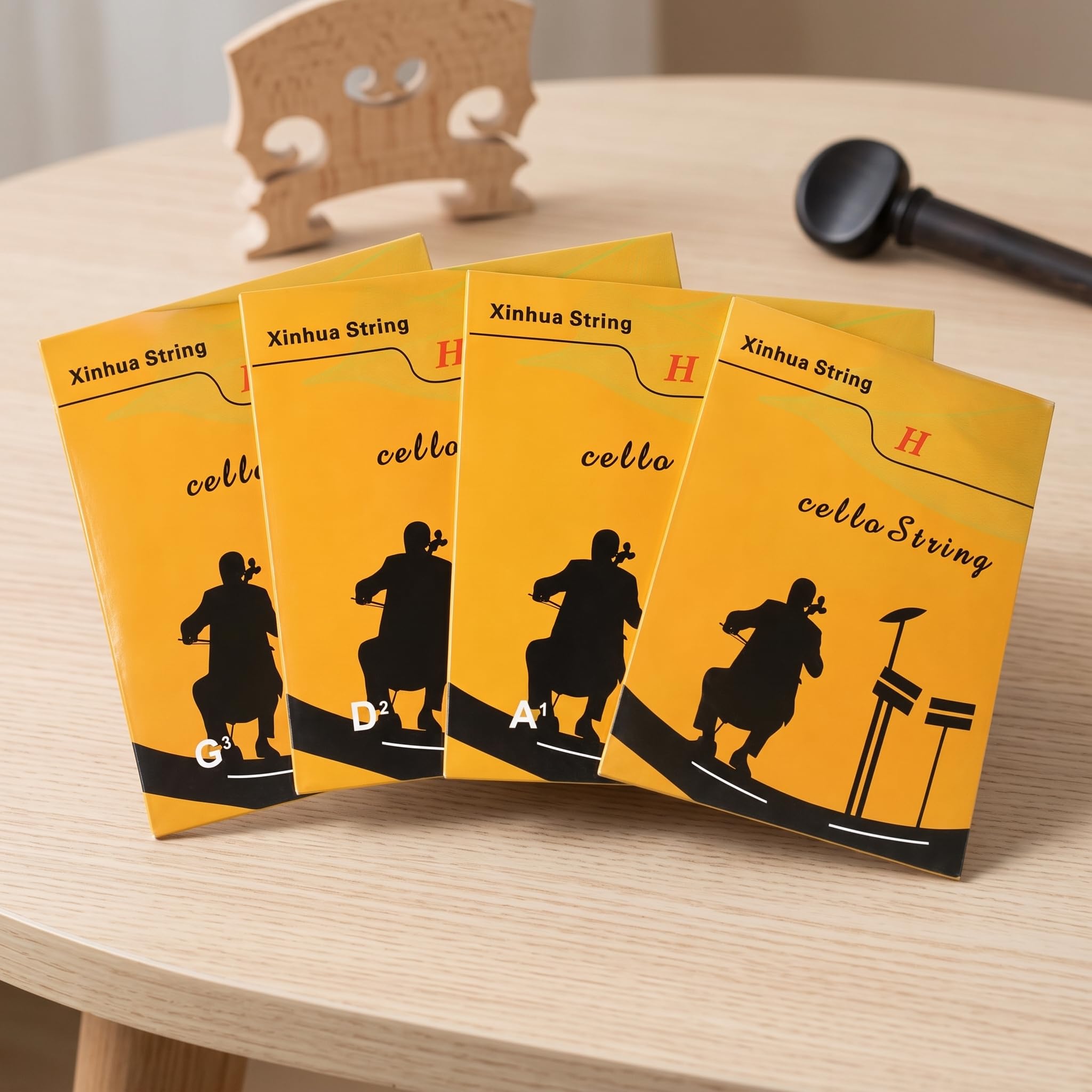 Corde per in Alluminio, Set di Corde per, per Violoncelli di Varie Dimensioni, 1/16