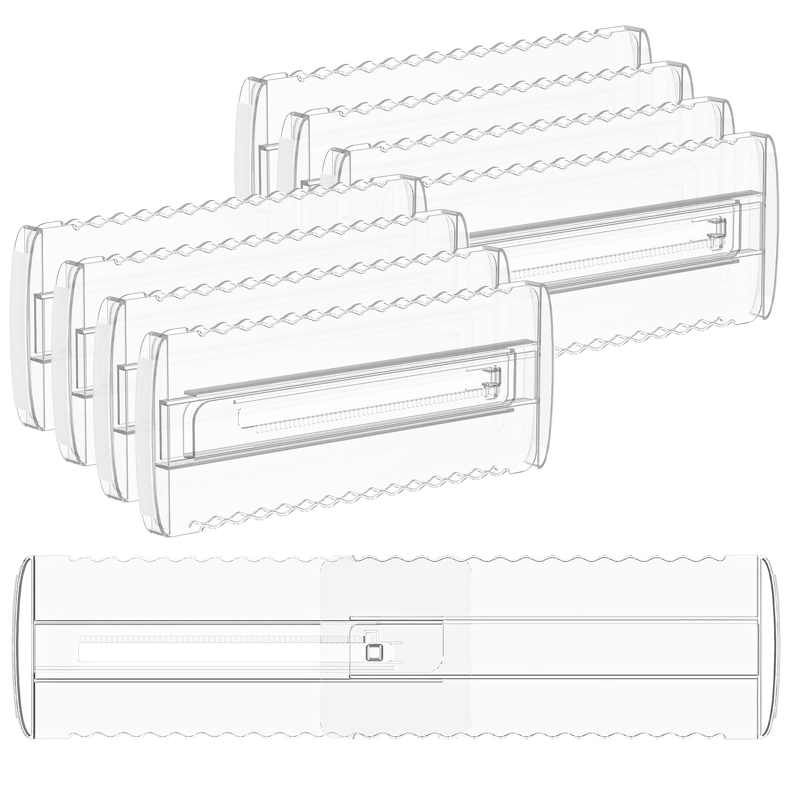 8 Pack 4" High Drawer Dividers for Clothes, 10.2"-16.5" Expandable