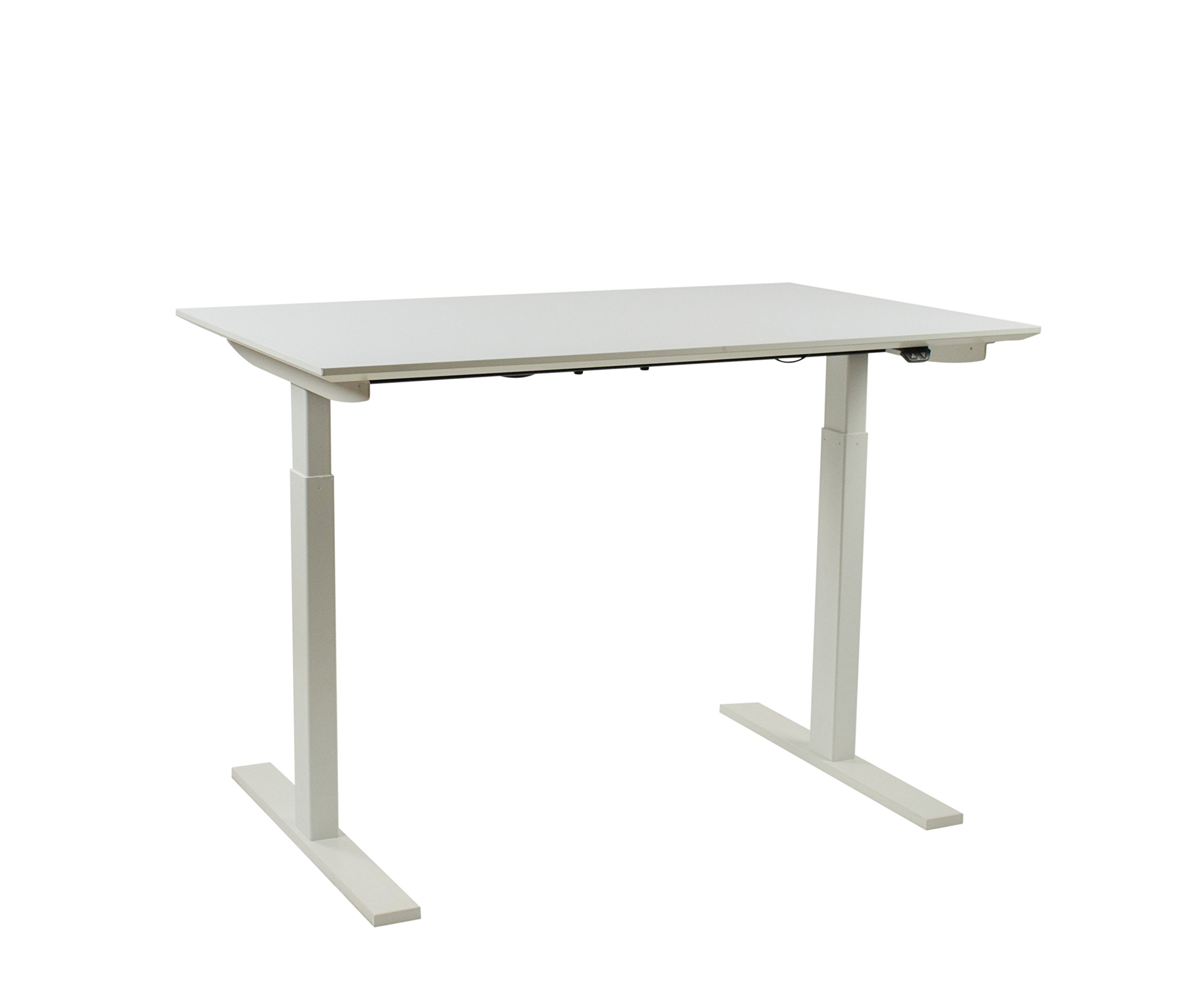 Giraffe - Height-Adjustable Standing Computer Desk - Scandinavian Design - White - Medium Large Large — view 8