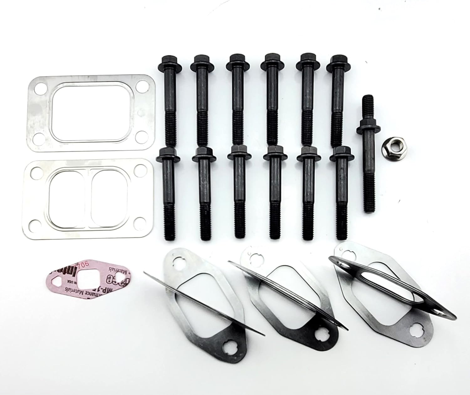 P&B Exhaust Manifold OEM Bolts Gaskets, Kit Fits Dodge Cummins 5.9,12V 1989-1998