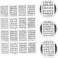 Vista 8 de EXCEART 16 hojas de plantilla de pintura, plantillas del alfabeto, moldes de números, plantillas de letras, plantillas de alfabeto, plantillas