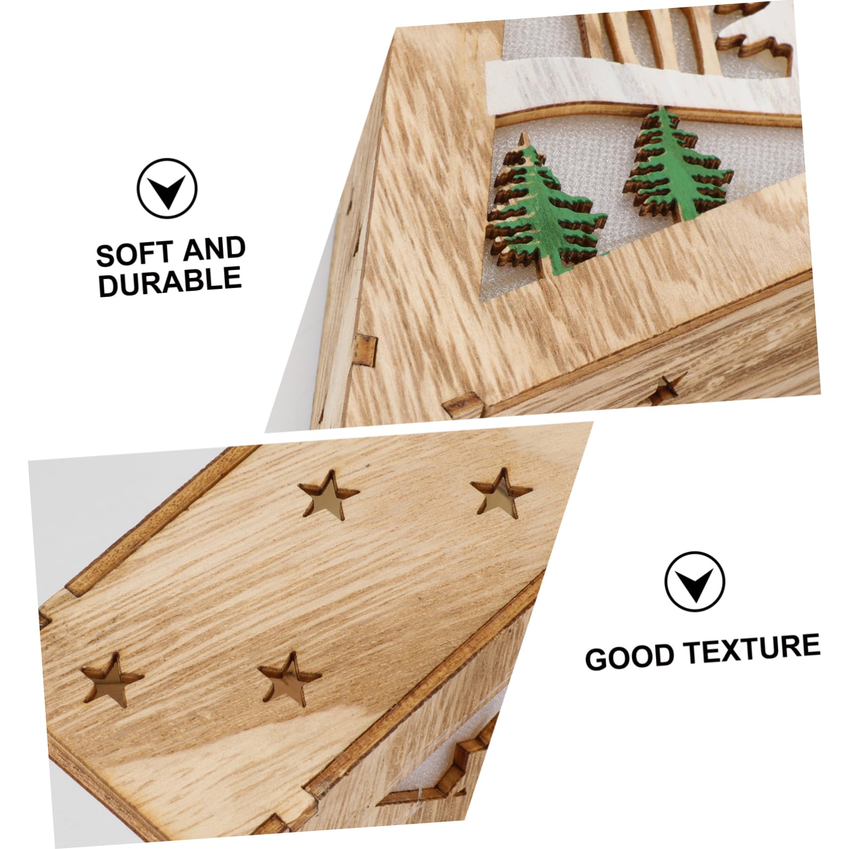 Artibetter 1Pc Wooden Star Night Light Pendant Unique Christmas Ornament Lamp for Holiday Decor and Craft Decoration for Living Bedroom and Study
