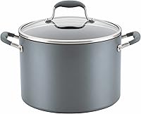 Vista 9 de Anolon Advanced Home - Utensilios de cocina antiadherentes anodizados (olla de 8.5 cuartos de galón de ancho, bronce)