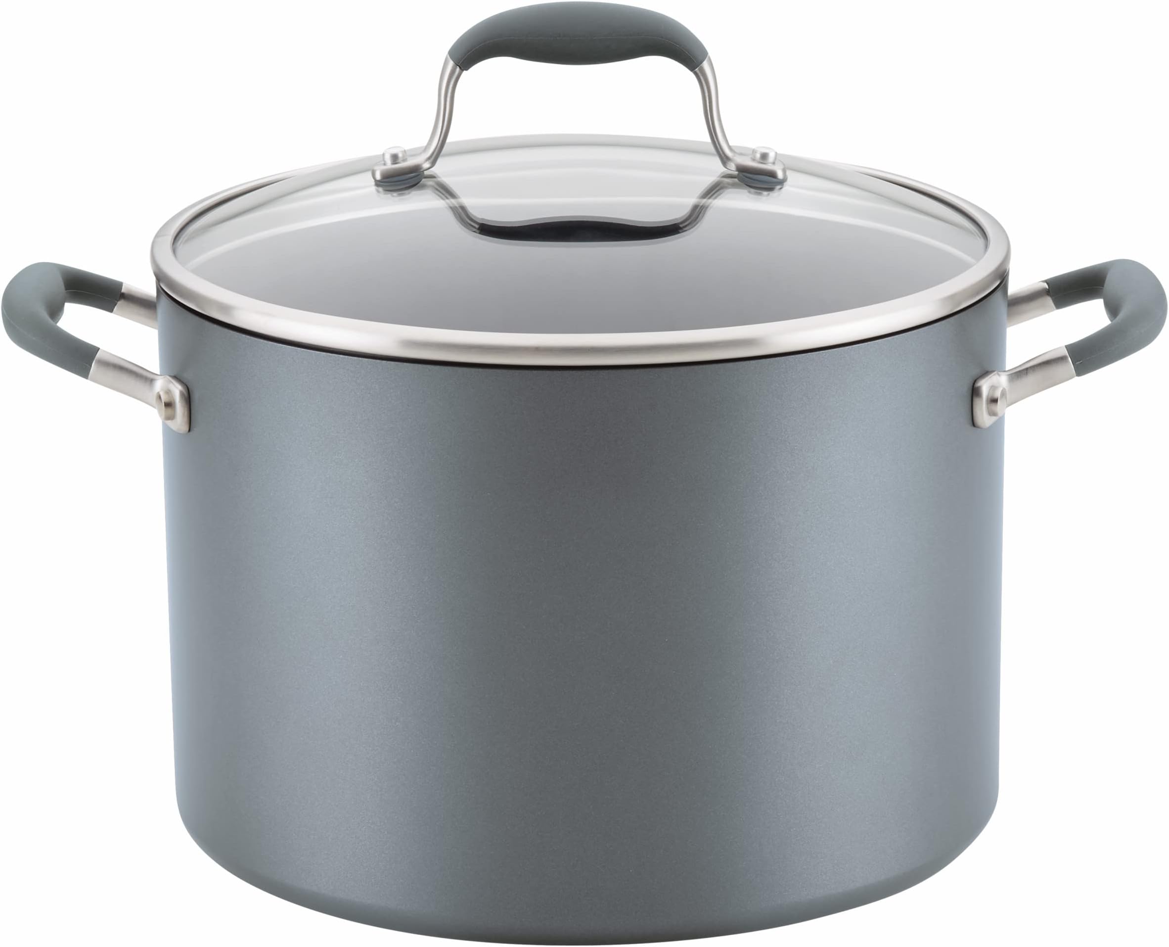 Advanced Home Hard-Anodized Nonstick Stockpot with Lid, 10 Qt