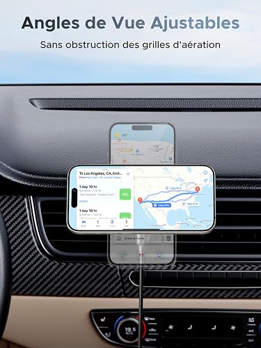 UGREEN MagFlow Qi2 25W Certifié Chargeur Induction MagSafe Voiture Support - 7