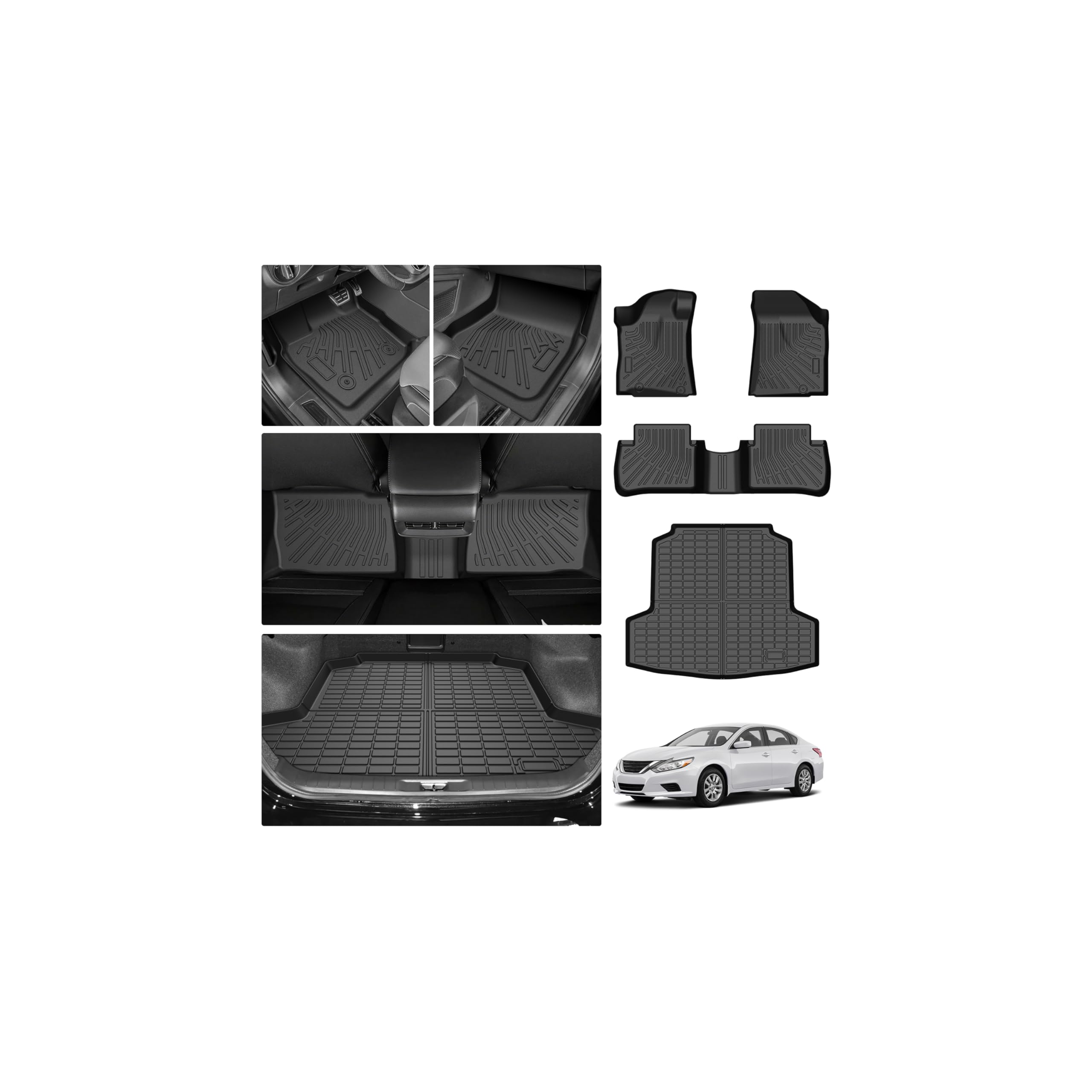 Cartist Floor Mats for Nissan Altima 2013-2018, All Weather Cargo Liner for Altima Accessories, Heavy Duty TPE Floor Mats and Cargo Mats, Car Accessories