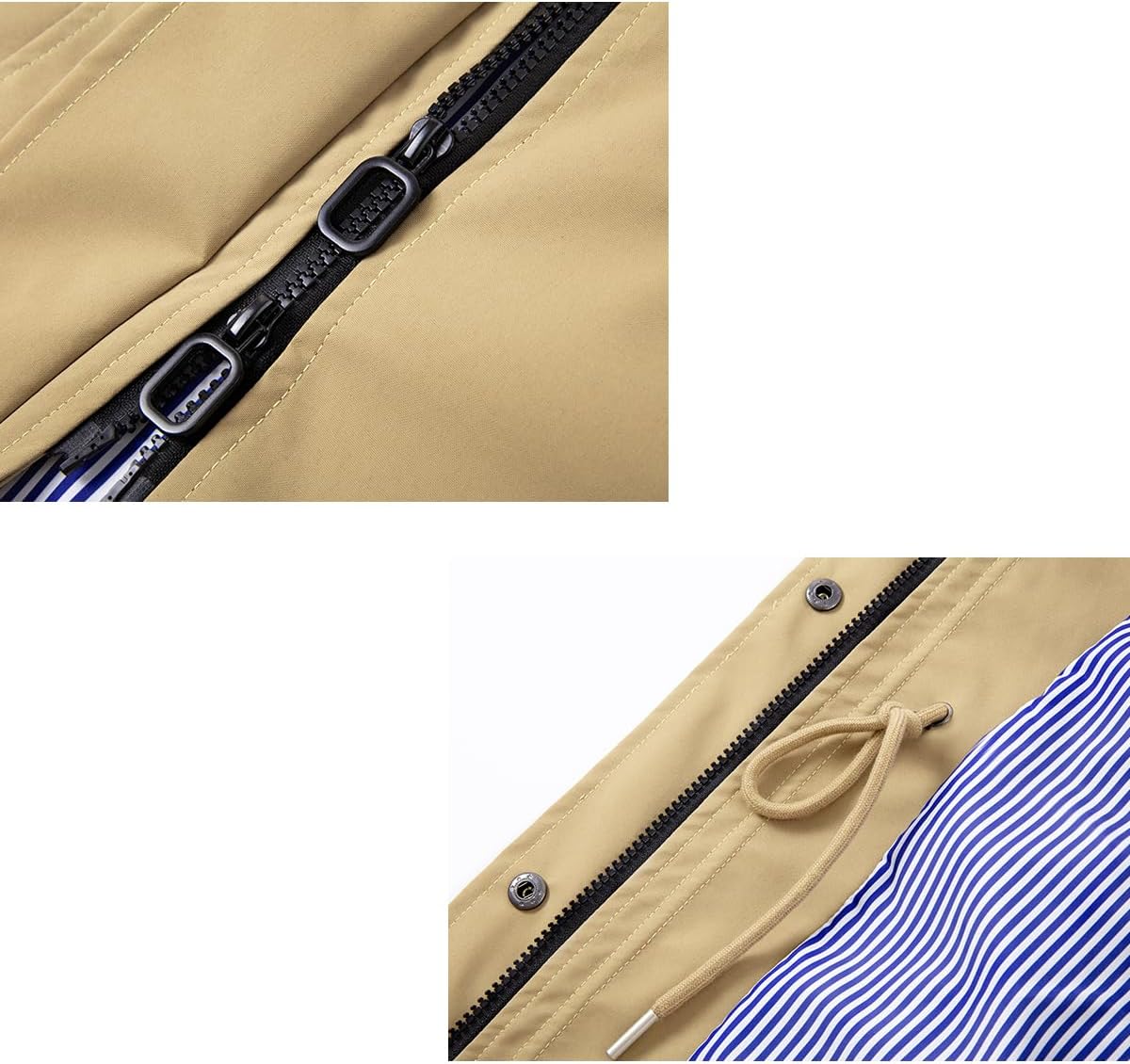 Long Rain Jacket Waterproof Rain Coat with Hood Outdoor Raincoat Windbreaker for Women - Image 4