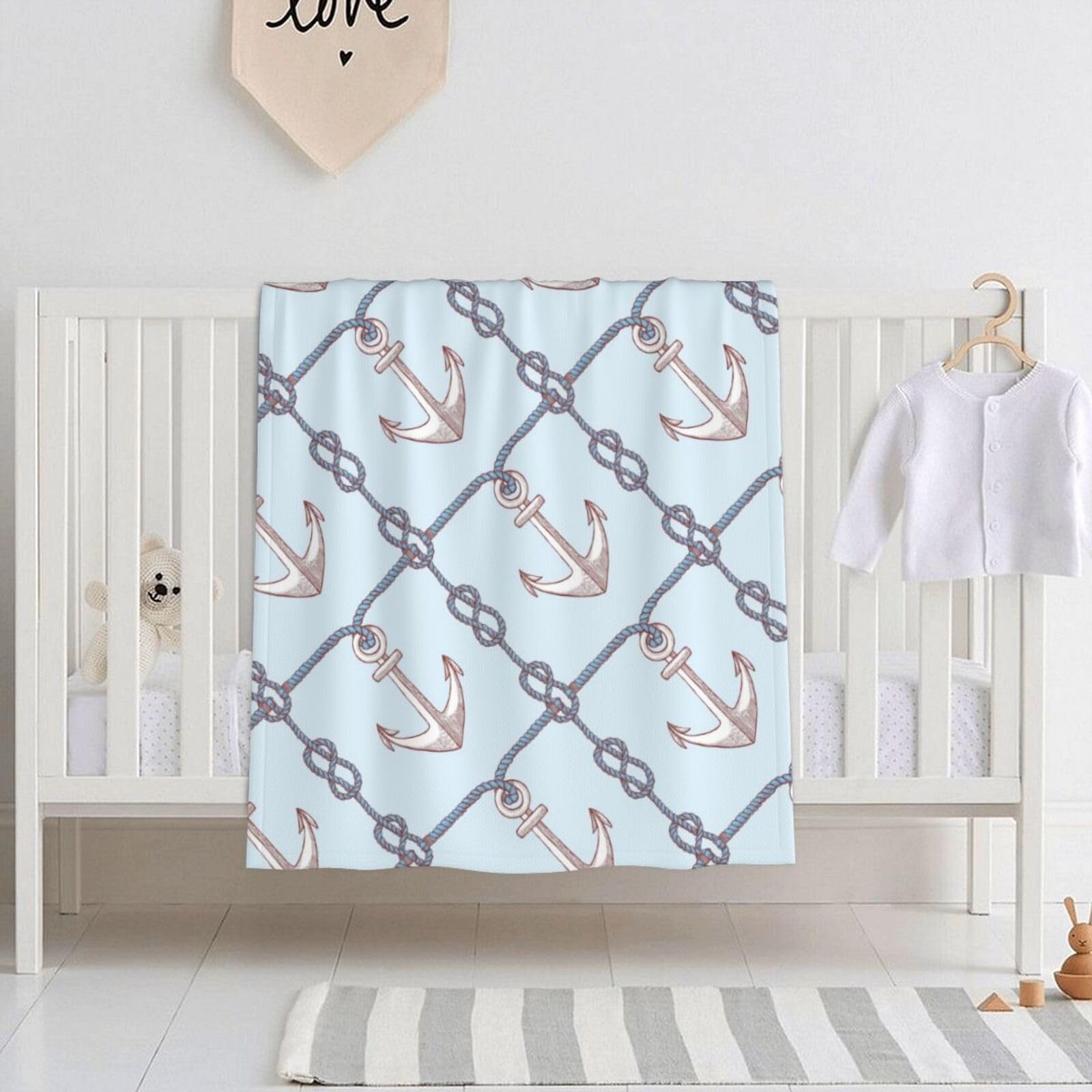 Amazon.co.jp: ベビーブランケット ベビーケット チェック柄 アンカー