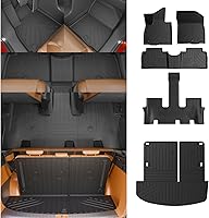 Vista 11 de Alfombrillas Compatibles con Dodge Durango 2016-2025 2026 de 6 Asientos, Alfombrilla de Carga, Protector para Asiento Trasero, Forro para Maletero