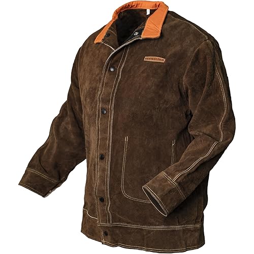 YESWELDER Leather Welding Jacket for Men Women