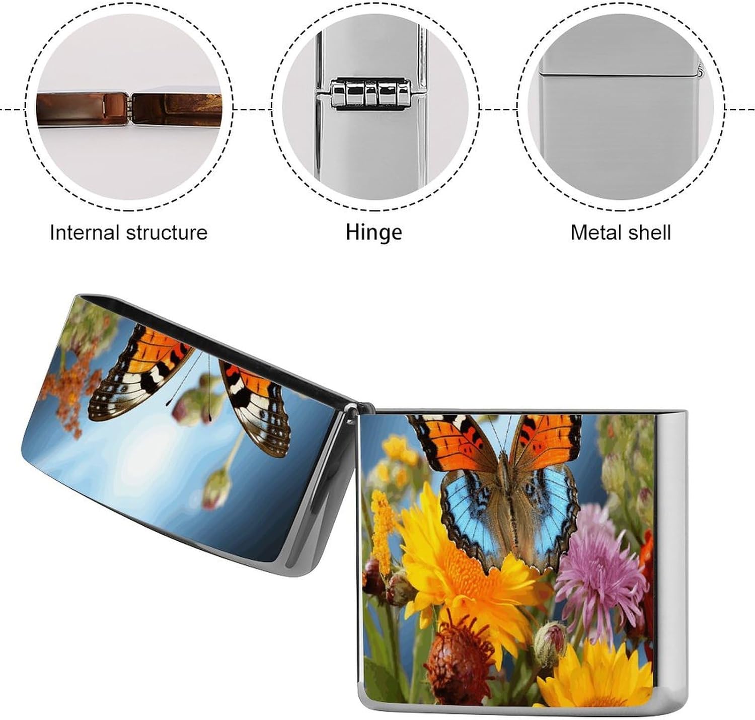 Beautiful Summer Butterfly Lighter Case Cover Lighter Shell