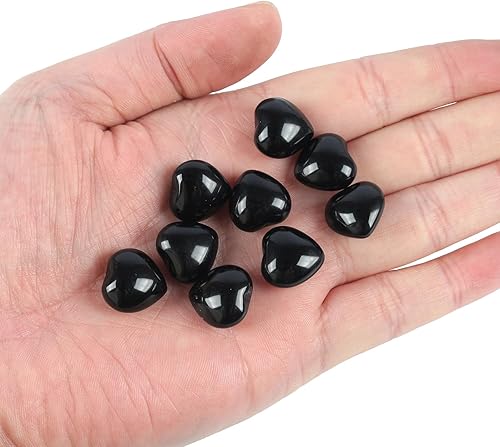 Miniatura 6 de 7 piezas de piedra de palmera tallada con ágata de rayas naturales, cristal de palma curativo (0.6 pulgadas), Piedra