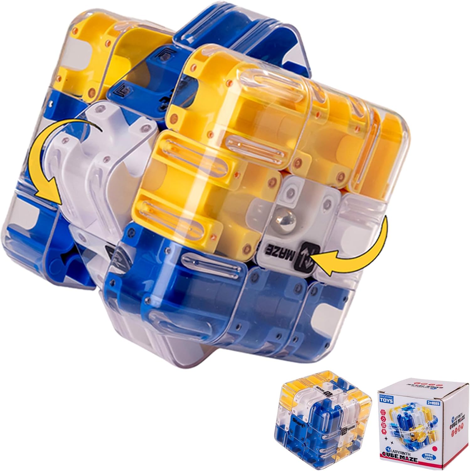 3D Cube Puzzle for Kids Color Matched Game Brain Teaser Game,Educational Learning Toys for Logical Thinking, Family Board Games, Durable Puzzle Cube Gift for Birthday and Holidays