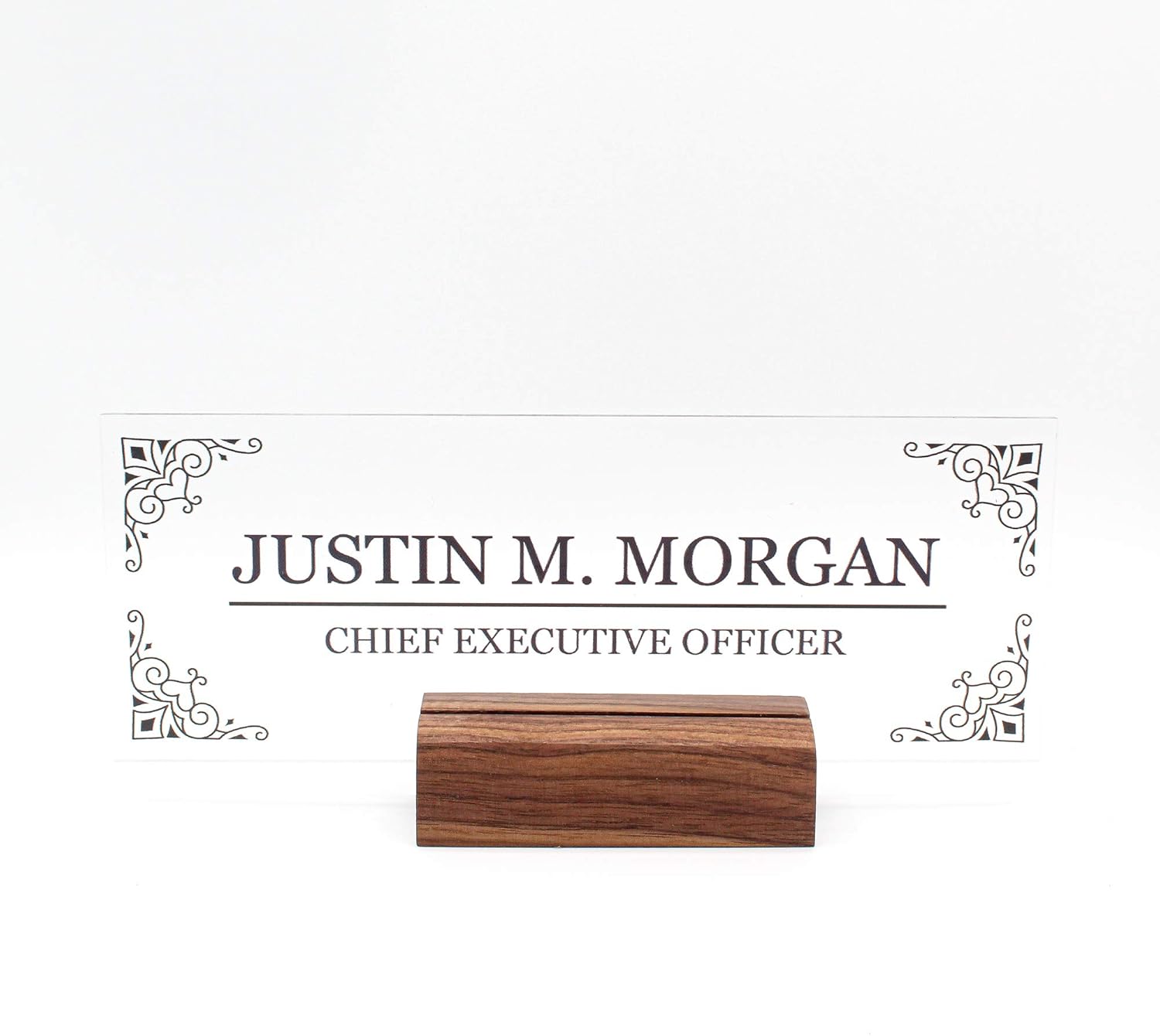 ARTSWAVE Acrylic Name Plate for Desk - Personalized Desk Name Plate with Custom Engraving - Name Sign for Office - Premium Desk Decor - Ideal for Professional Workspace - 3x8 inches - Image 2