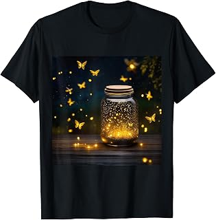 Mystical Fireflies Nerd Essentials Nature Hiking Camping T-Shirt