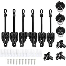Sun visor parts Bungee kit and end cover, weather resistance, for Coolaroo external roller shutter, outdoor shutter, roller shutter Bungee Kit + End Cap 3 Set, Black