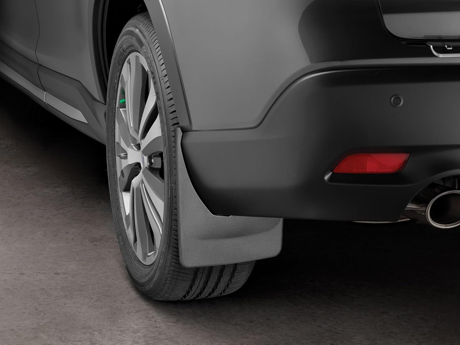 WeatherTech Custom No Drill Splash Guard MudFlaps for Subaru Ascent, Rear Pair (120107), Black